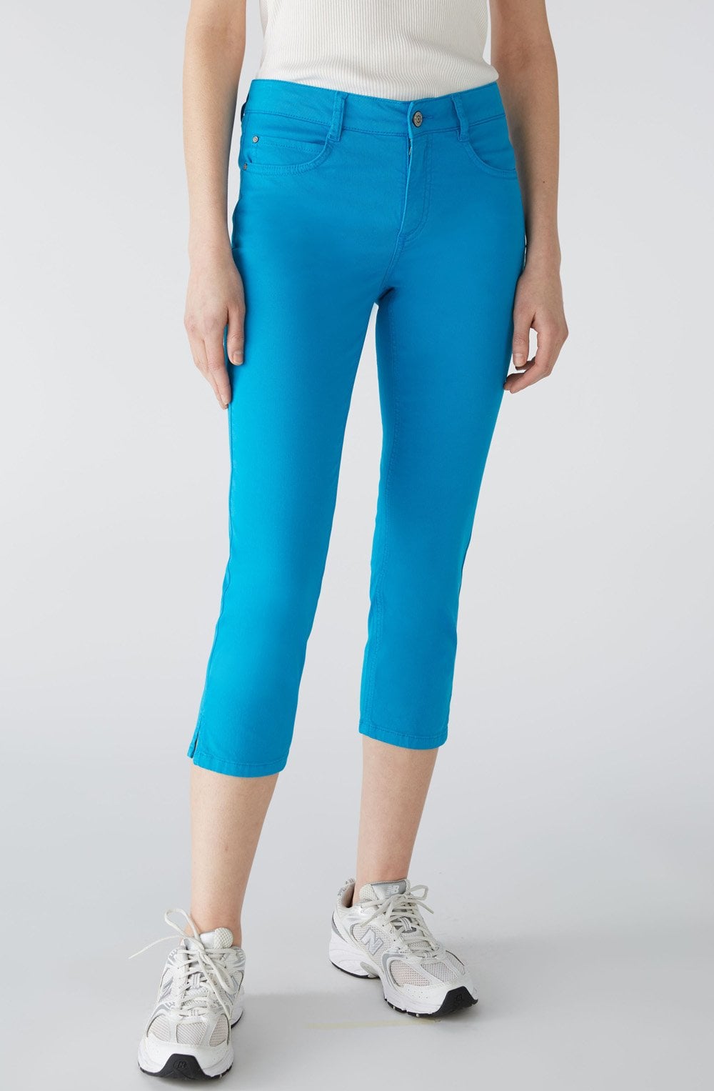 Blue Jewel Cropped Skinny Jeans