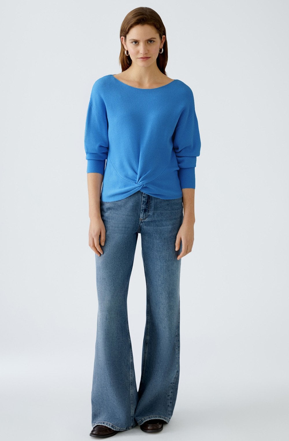 Blue Knotted Front Jumper