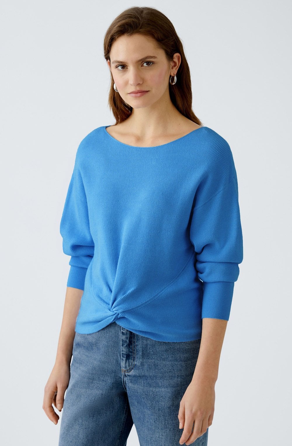 Blue Knotted Front Jumper