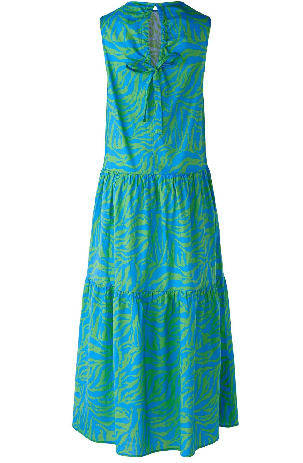 Blue Lolite and Green Tiered Maxi Dress
