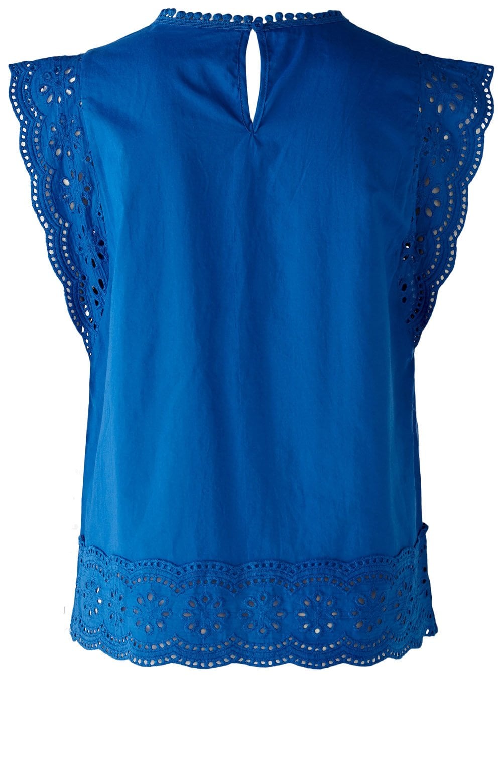 Blue Lolite Broderie Anglaise Sleeveless Blouse