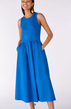 Blue Lolite Cotton Stretch Midi Dress
