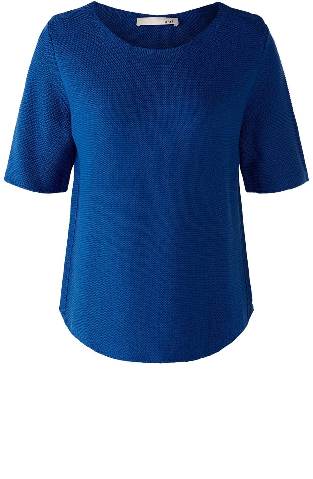 Blue Lolite Fine Knit Short Sleeved Sweater