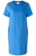 Blue Lolite Short Sleeved Linen Dress