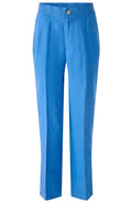 Blue Lolite Tapered Linen Trousers