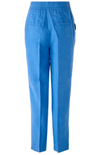 Blue Lolite Tapered Linen Trousers