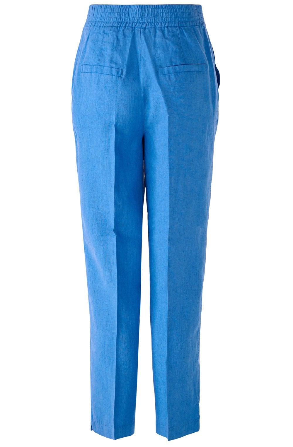 Blue Lolite Tapered Linen Trousers
