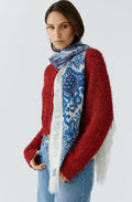 Blue Paisley Print Scarf