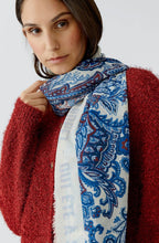 Blue Paisley Print Scarf