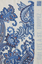 Blue Paisley Print Scarf