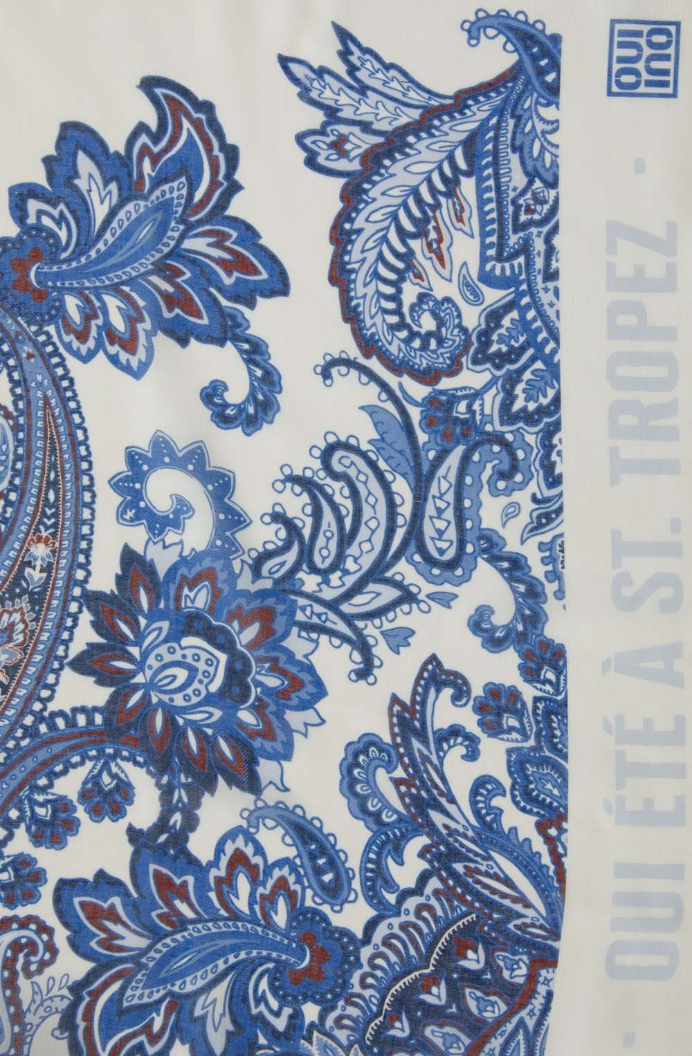 Blue Paisley Print Scarf