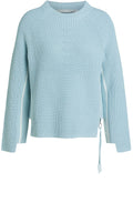 Blue Ribbed Knit Jumper