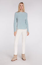 Blue Ribbed Knit Jumper