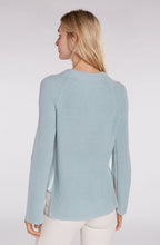 Blue Ribbed Knit Jumper