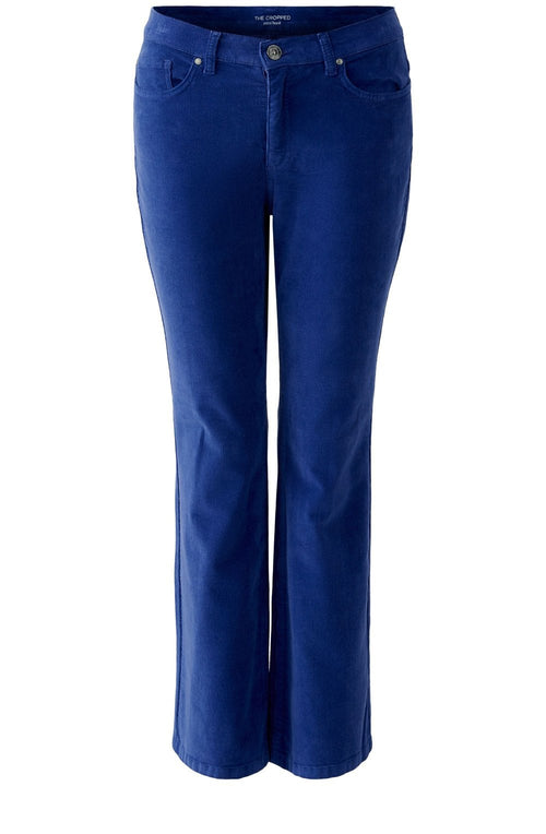 Blue Ribbon Cord Cropped Bootcut Trousers