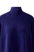 Blue Ribbon Ribbed Knit Cropped Jumper
