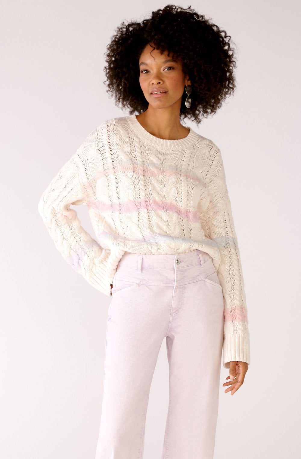 Blue Rose Cable Knit Jumper