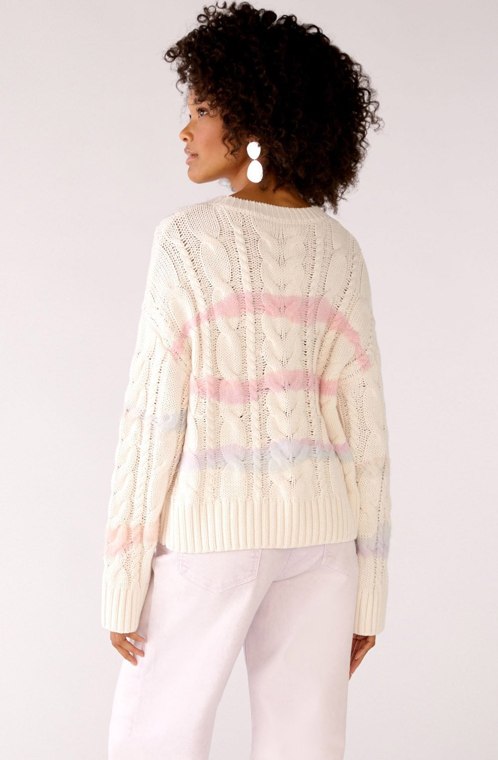 Blue Rose Cable Knit Jumper