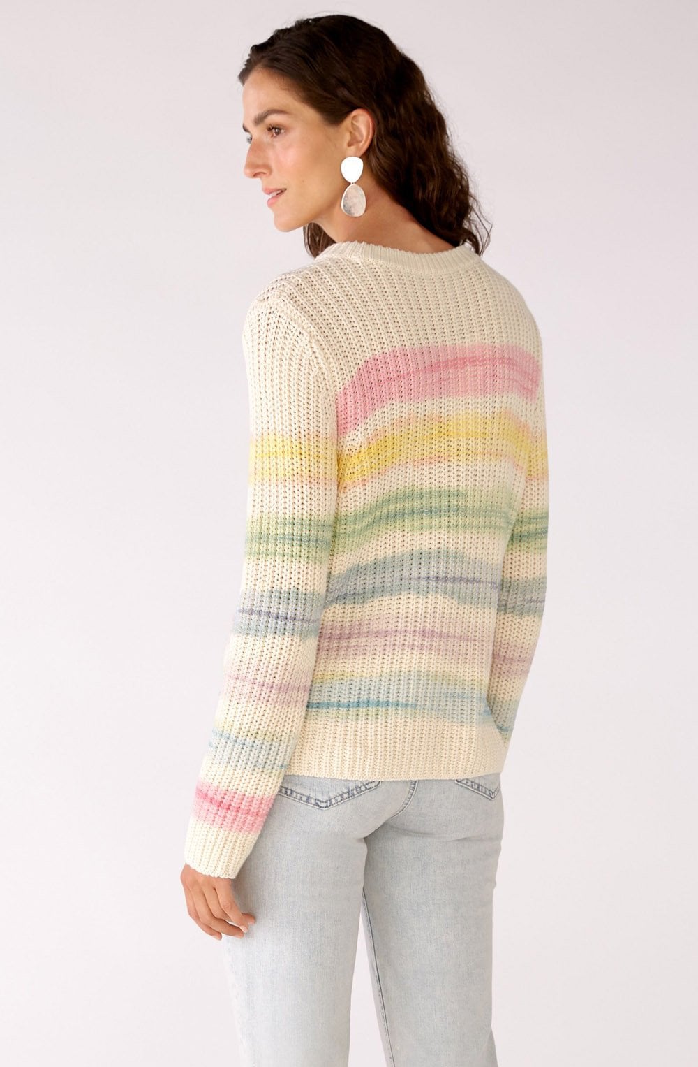 Blue Rose Distorted Stripes Jumper