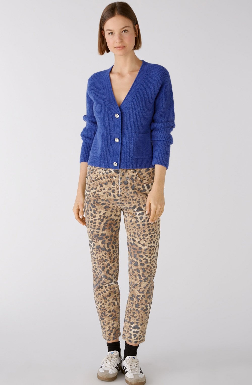 Blue Sparkle Button Cardigan