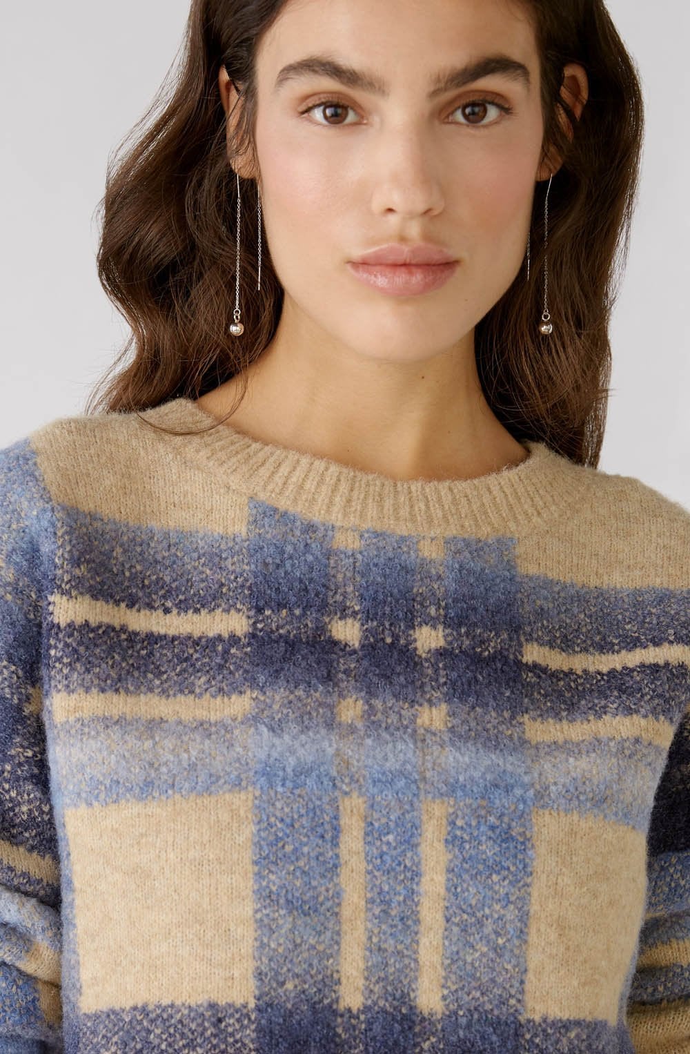 Blue Stone Casual Check Jumper