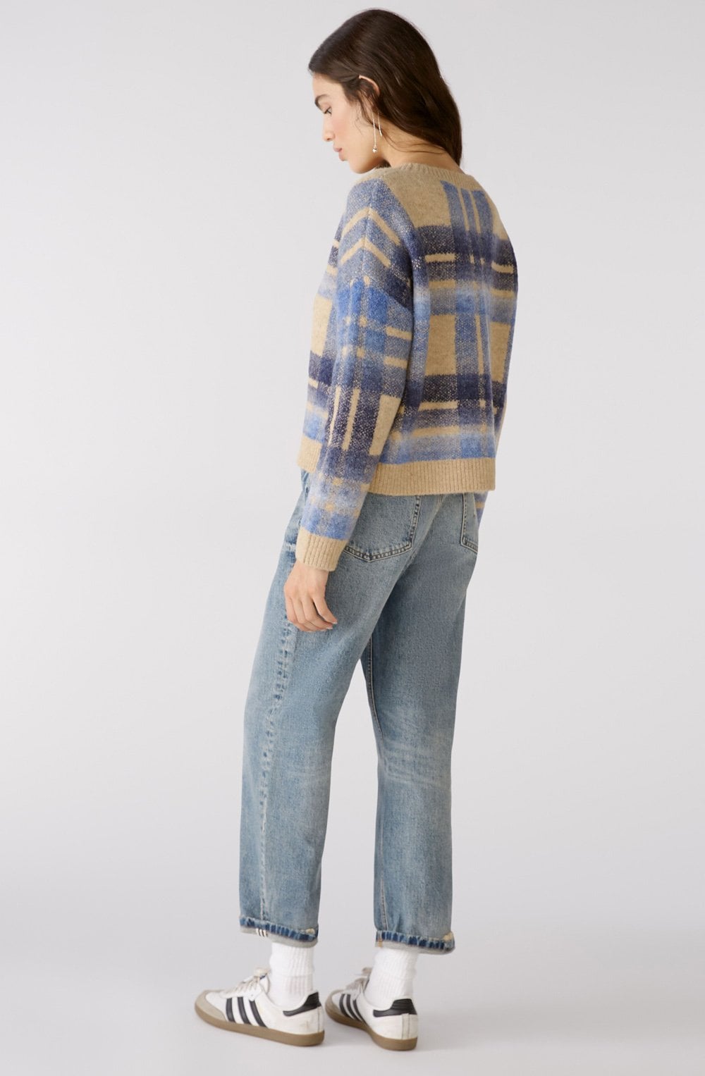 Blue Stone Casual Check Jumper