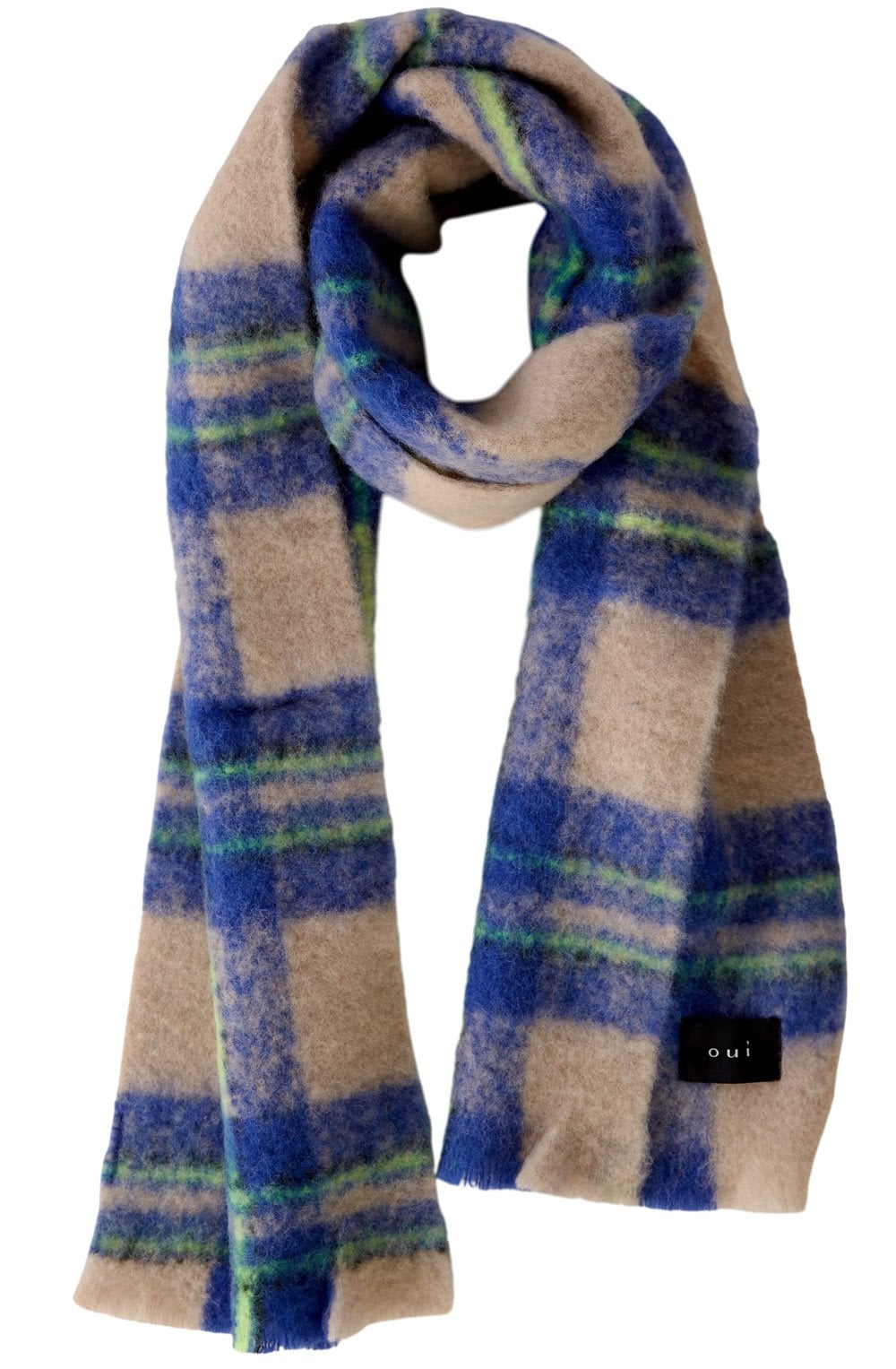 Blue Stone Extra Large Checked Scarf