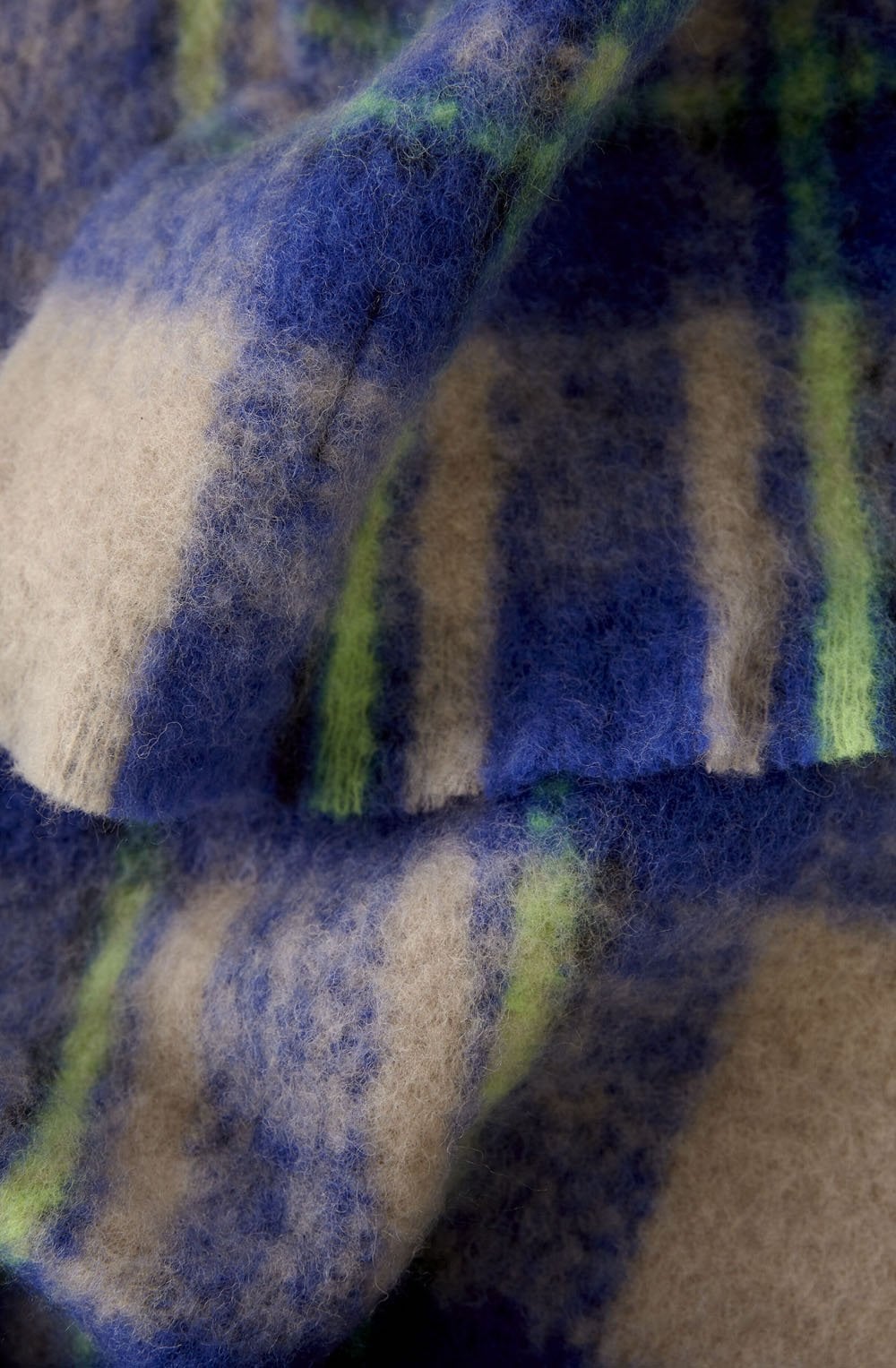 Blue Stone Extra Large Checked Scarf