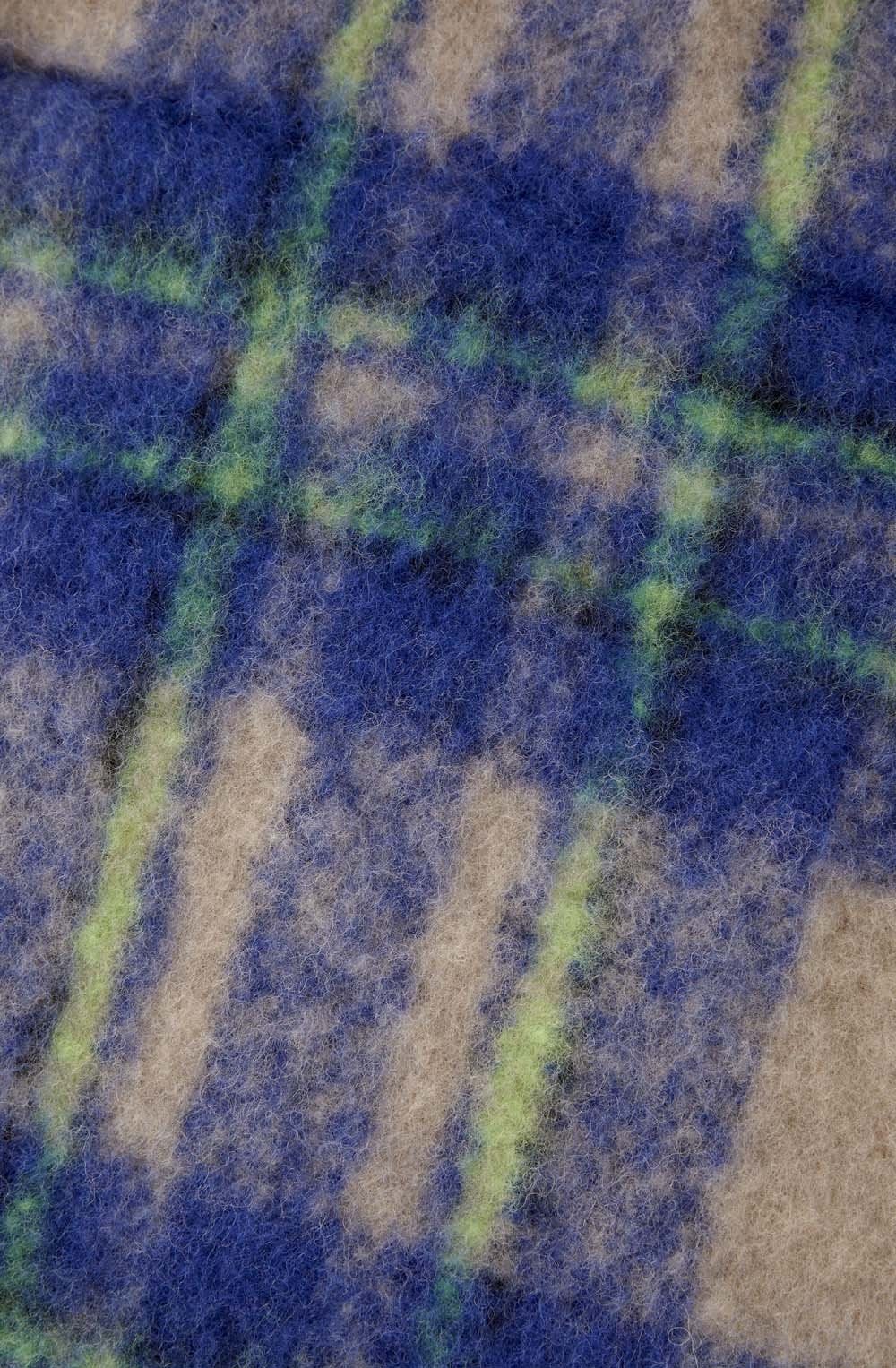 Blue Stone Extra Large Checked Scarf