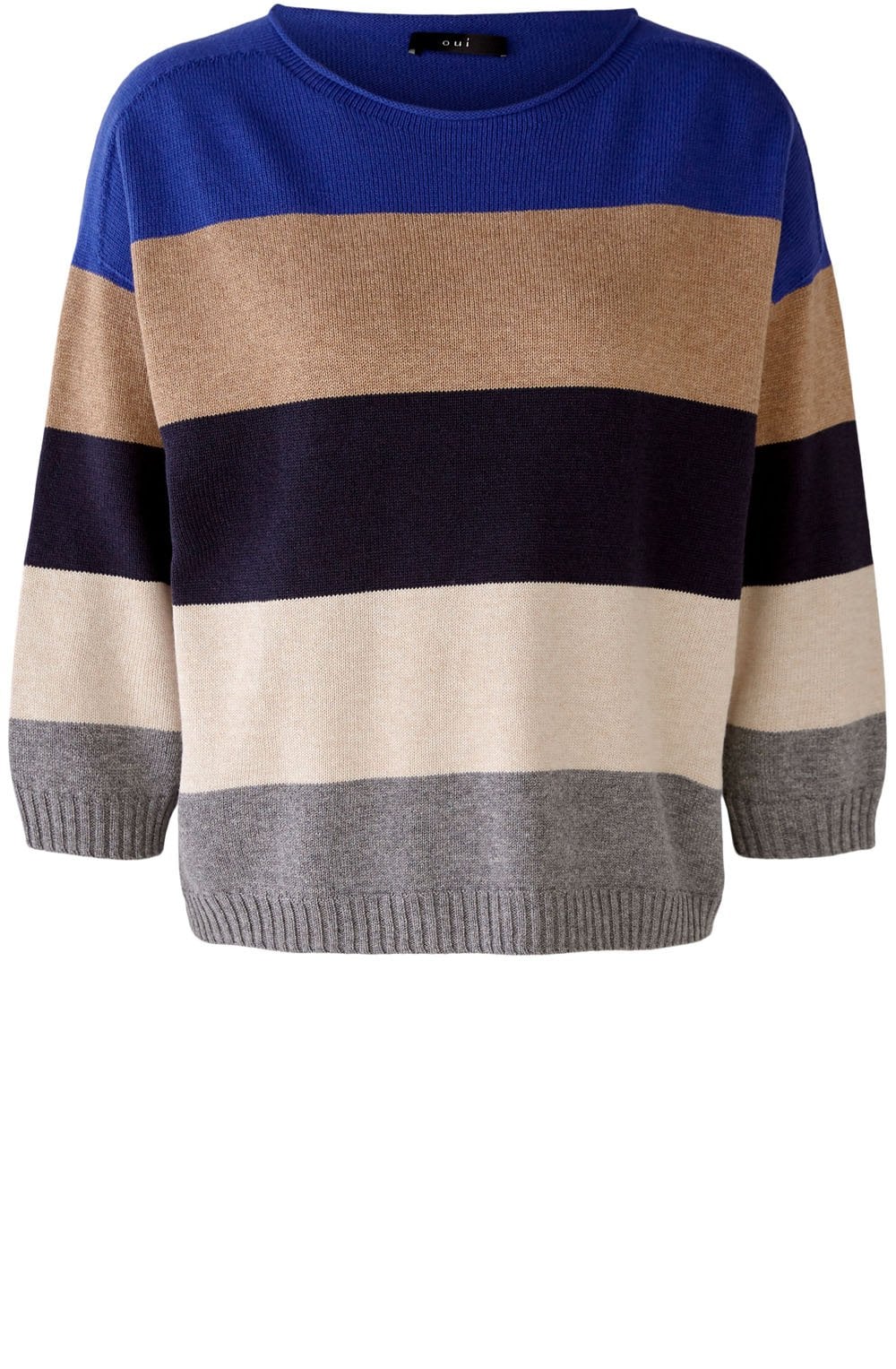 Blue Stone Striped Casual Jumper