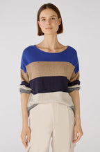 Blue Stone Striped Casual Jumper