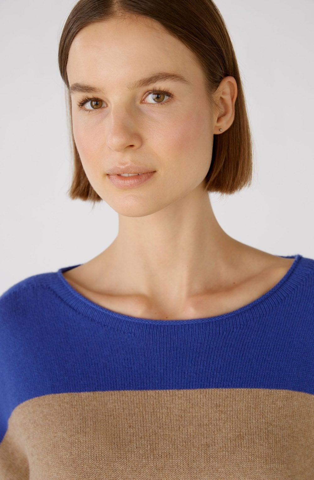 Blue Stone Striped Casual Jumper