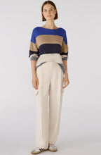 Blue Stone Striped Casual Jumper