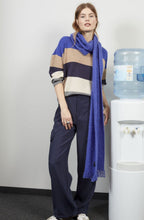 Blue Stone Striped Casual Jumper