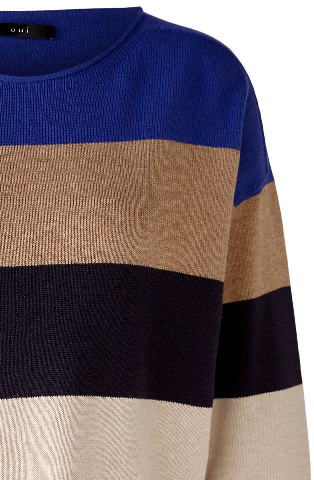 Blue Stone Striped Casual Jumper
