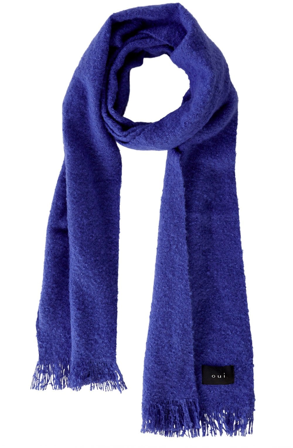 Blue Super Soft Fringed Scarf