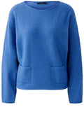 Blue Tapered Fit Wool Blend Jumper