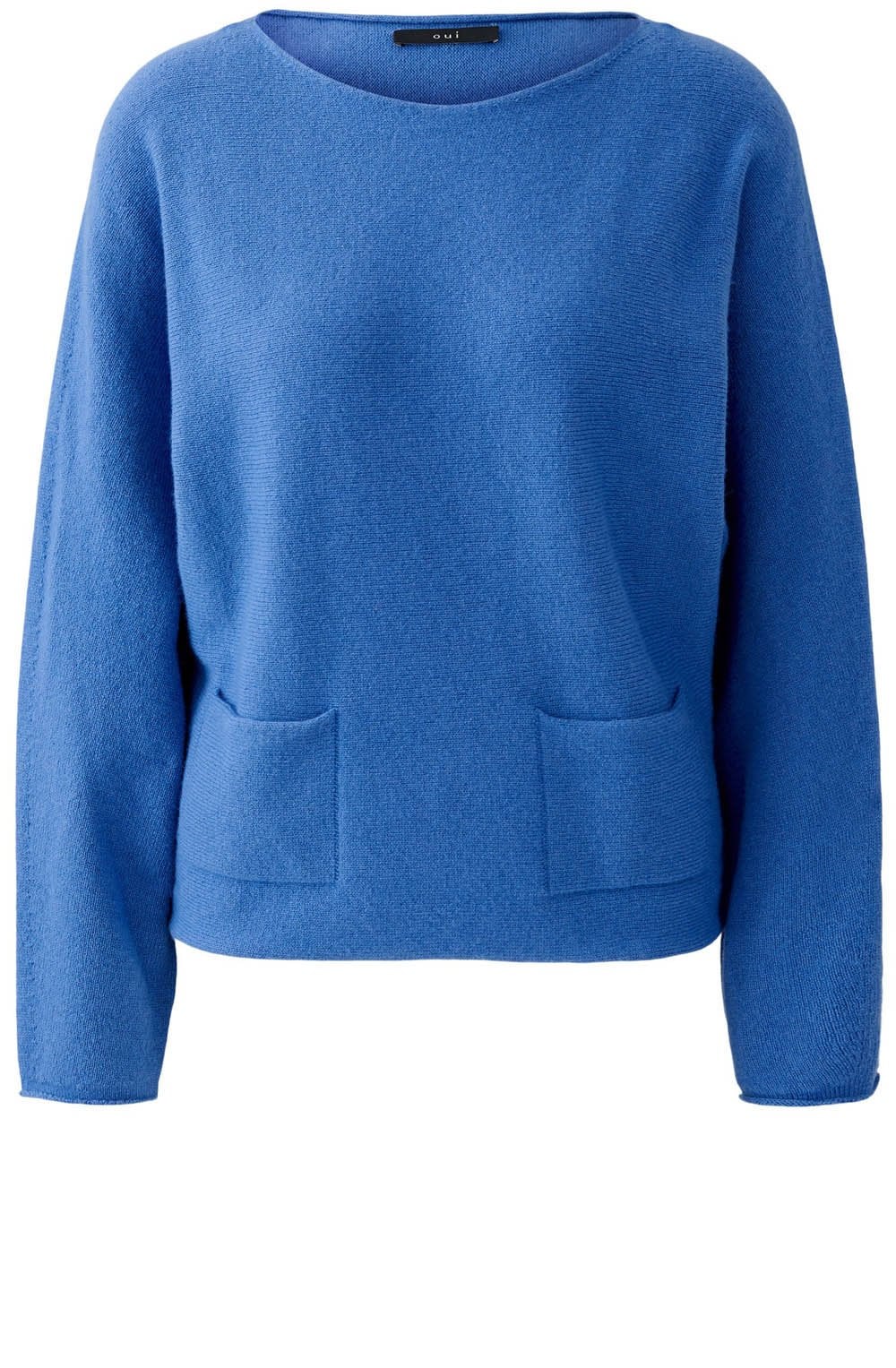 Blue Tapered Fit Wool Blend Jumper