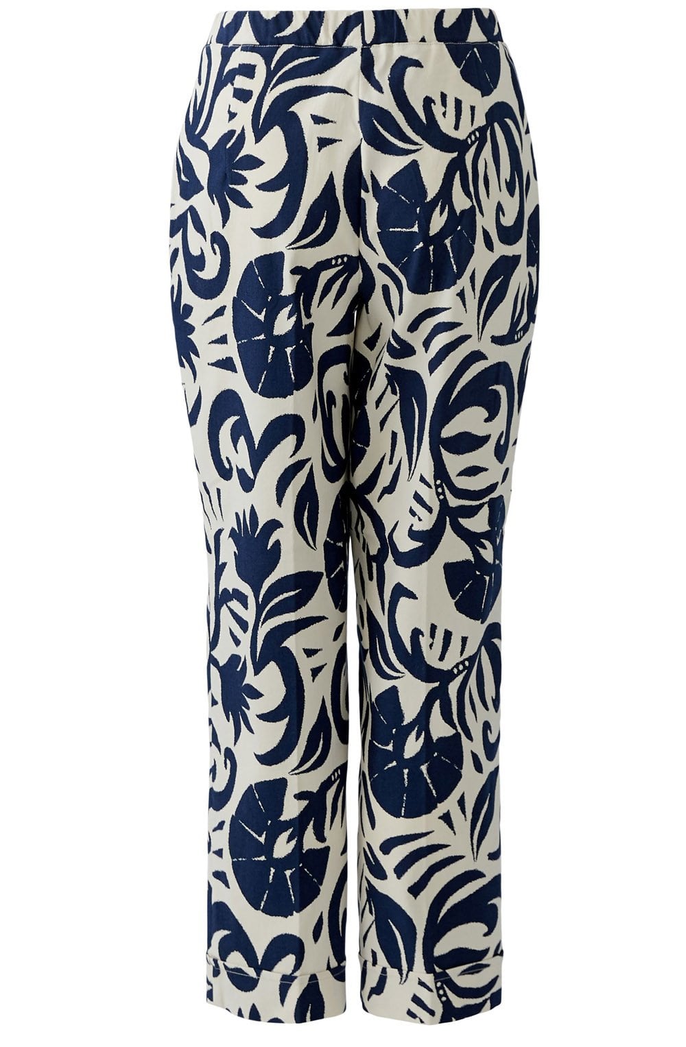 Blue & White Bold Print Trousers