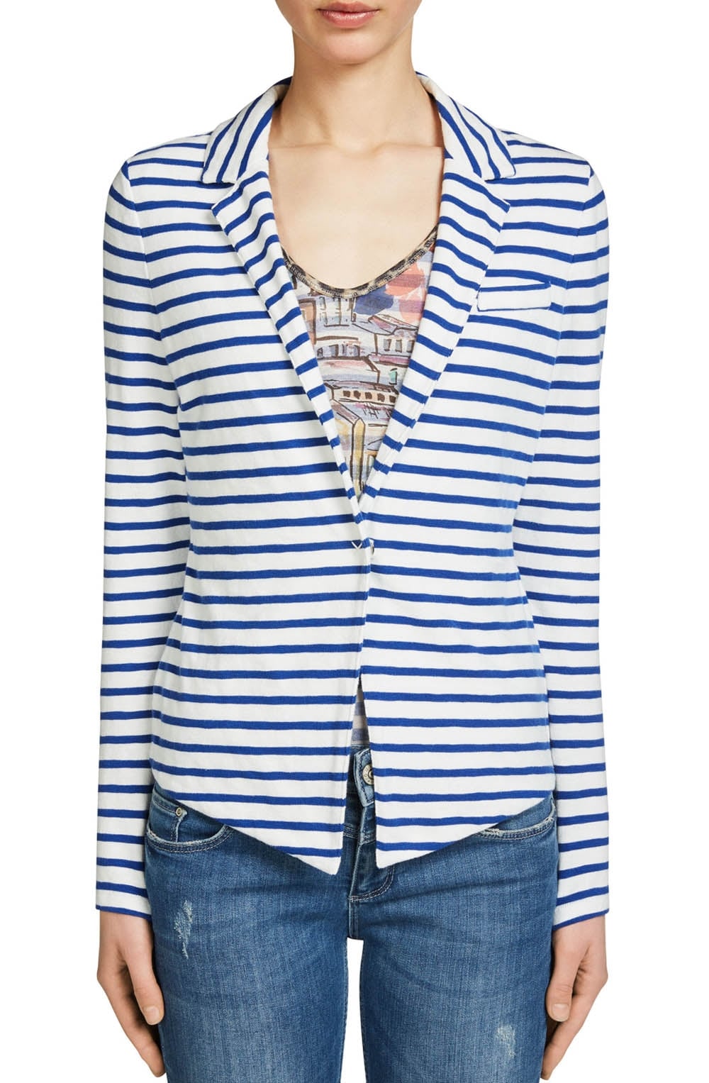 Blue & White Striped Jacket