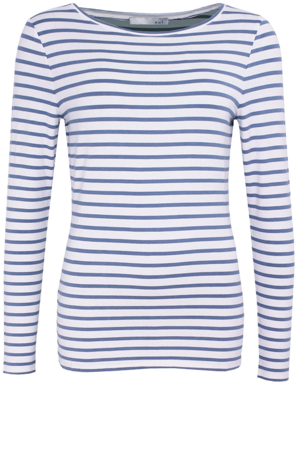 Blue White Striped Jersey Top