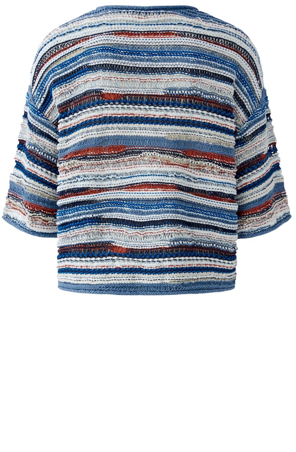 Blue White Striped Loose Knit Jumper