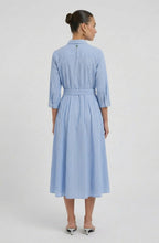 Blue & White Striped Shirt Dress