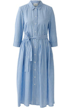 Blue & White Striped Shirt Dress