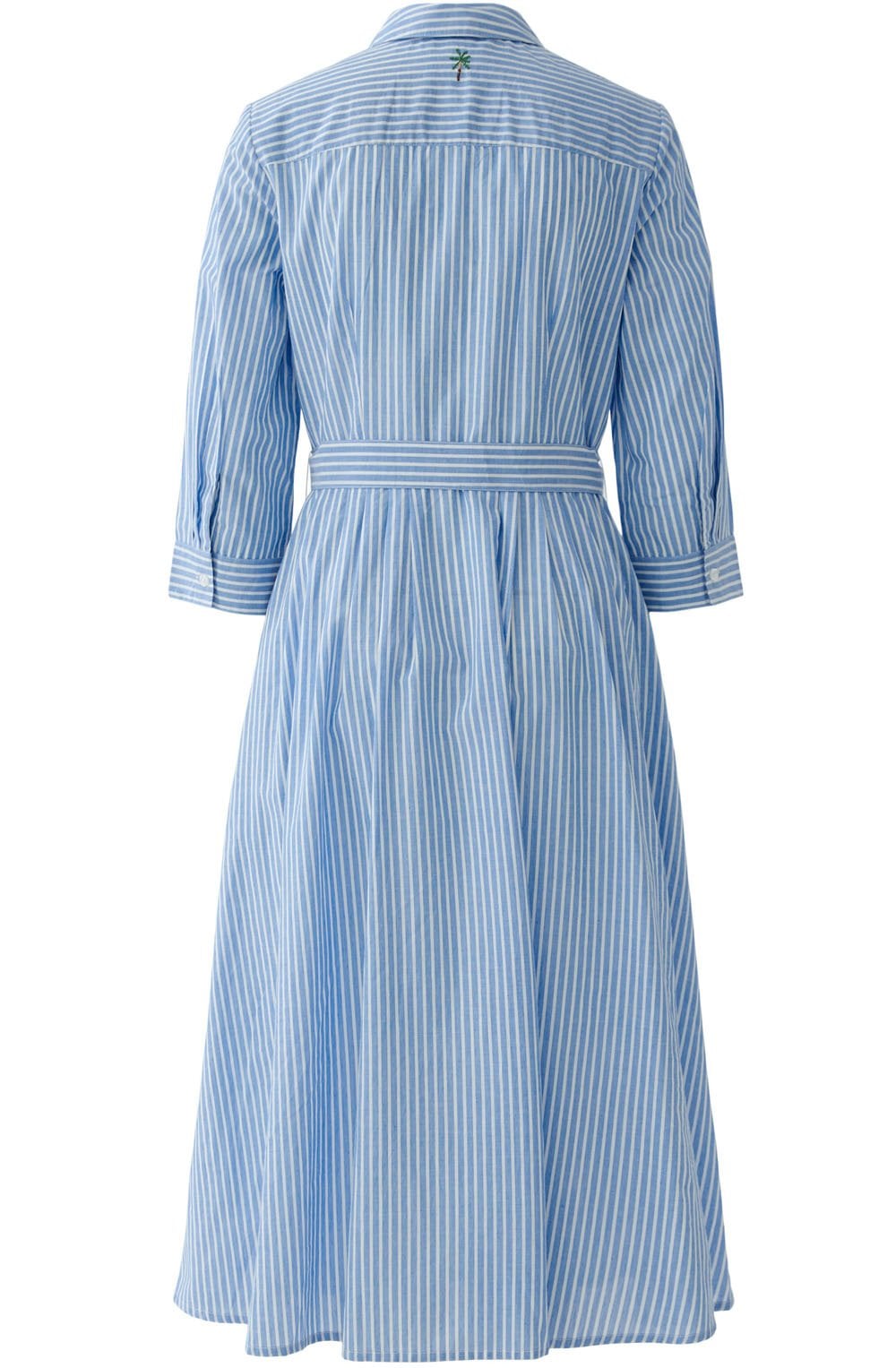 Blue & White Striped Shirt Dress