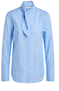 Oui Blue & White Striped Shirt