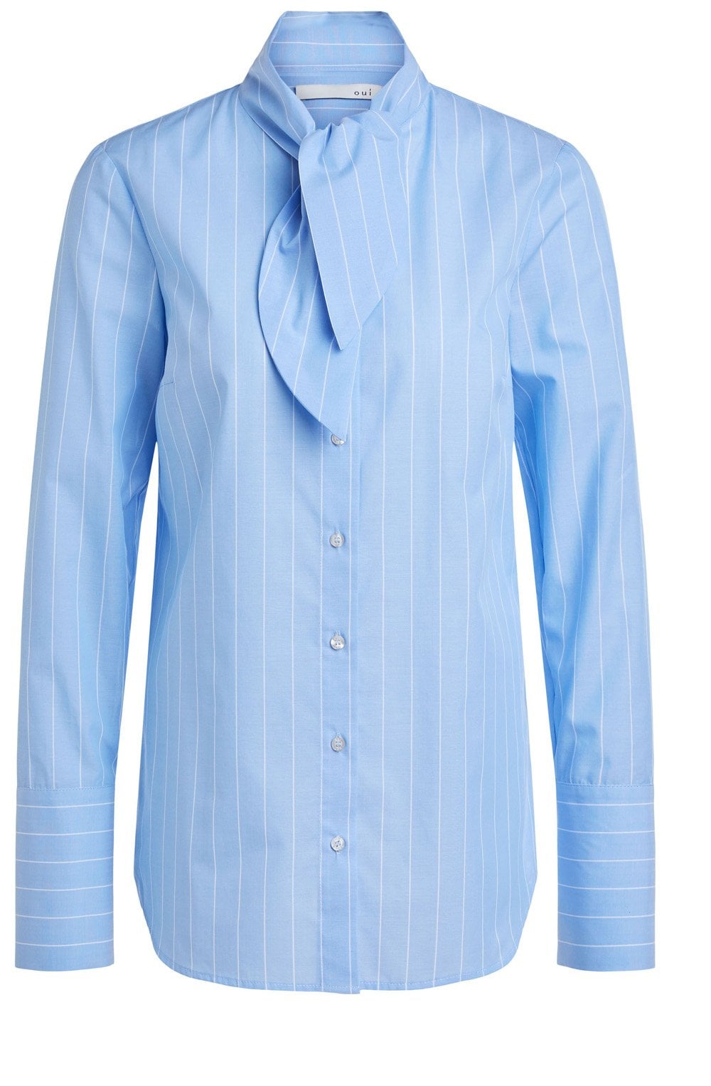 Oui Blue & White Striped Shirt