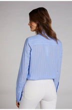 Oui Blue & White Striped Shirt