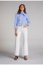 Oui Blue & White Striped Shirt