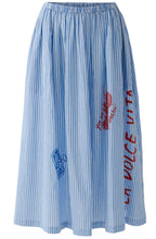 Blue & White Striped Skirt